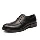 New Dress Oxford Shoes for Men Lace Up Apron Toe Derby Shoes PU Leather Low Top Block Heel Rubber Sole Non Slip Anti-Slip Business (Color : Black, Size : 6 UK)