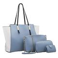 BOTCAM Folder Back Bags Tote Bag Set for Women, Fashion Handbags, Purse, Tote Bag, Shoulder Bag, Top Handle, Satchel Purse Set, 4 Pieces Traditional Bags, Z Jsjm-B-Blue, standard size