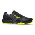 Fila Men's Volley Zone Sneaker, Black/Castlerock/Safety Yellow, 9 UK