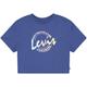 T-Shirt LEVI'S KIDS "MEET AND GREET SCRIPT" Gr. 5 (110), blau (true navy) Mädchen Shirts T-Shirts