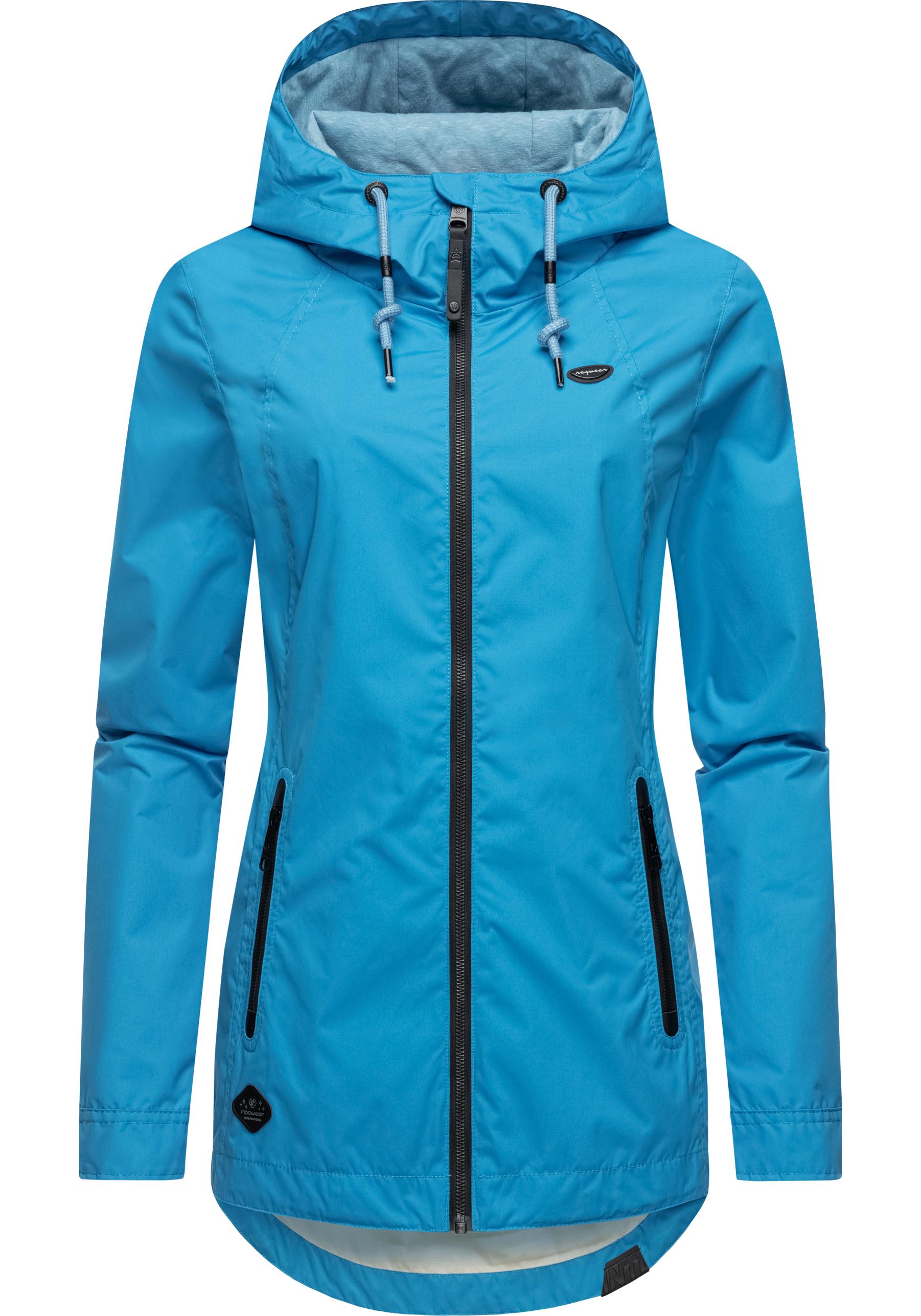 Outdoorjacke RAGWEAR "Zuzka", Damen, Gr. M38, blau (himmelblau), Außenmaterial: 100% Polyester, Innenfutter: 100% Polyester, Casual, tailliert Po-bedeckend, hoch geschlossener Ausschnitt, mit Knöpfen,Ärmel mit Ärmelschlitz normaler Saum... Image