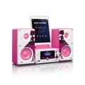 LENCO Microanlage "MC-020 Mikro-Stereoanlage mit FM-Radio und Bluetooth" Radios pink (pink, weiß) Stereoanlagen