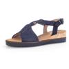 Sandalette GABOR "GENUA", Damen, Gr. 35, blau (dunkelblau), Nubukleder, klassisch, Schuhe, Sommerschuh, Sandale, Keilabsatz, mit verstellbarem Fersenriemchen