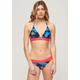 Triangel-Bikini-Top SUPERDRY "LOGO TRIANGLE BIKINI TOP" Gr. S, N-Gr, blau (navy paradise) Damen Bikini-Oberteile Ocean Blue