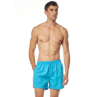 Badeshorts BRUNO BANANI "Boxer Wave Line 2.0 Swim", Herren, Gr. M (5), N-Gr, blau (türkis), Microfaser, Polyester, unifarben, klassisch, Badehosen, mit Tunnel-Gummibund Image
