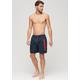 Badeshorts SUPERDRY "SD-SPORT GRAPHIC 17" SWIM SHORT" Gr. XL, N-Gr, blau (richest navy) Herren Badehosen Badeshorts