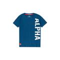 T-Shirt ALPHA INDUSTRIES "ALPHA Kids - T-Shirts Side Print T Kids/Teens" Gr. 16, blau (naval blue) Mädchen Shirts T-Shirts