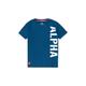 T-Shirt ALPHA INDUSTRIES "ALPHA Kids - T-Shirts Side Print T Kids/Teens" Gr. 16, blau (naval blue) Mädchen Shirts T-Shirts