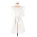 Peter Som Collective Casual Dress - Mini: White Print Dresses - Women's Size 8