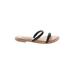 Steve Madden Sandals: Black Solid Shoes - Women's Size 6 1/2 - Open Toe