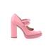 Steve Madden Heels: Pumps Platform Feminine Pink Print Shoes - Women's Size 10 - Round Toe