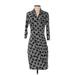 Fifth Sun Casual Dress - Sheath V Neck 3/4 sleeves: Gray Dresses - Women's Size Small