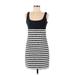 Venus Cocktail Dress - Sheath Scoop Neck Sleeveless: Black Color Block Dresses - Women's Size Medium