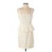 MM Couture Casual Dress - Party Square Sleeveless: Ivory Dresses - Women's Size Small