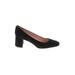 Kate Spade New York Heels: Pumps Chunky Heel Classic Black Solid Shoes - Women's Size 8 - Almond Toe