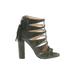 Marc Fisher LTD Heels: Green Solid Shoes - Women's Size 6 1/2 - Open Toe