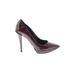 Kenneth Cole New York Heels: Pumps Stilleto Cocktail Party Burgundy Solid Shoes - Women's Size 6 1/2 - Pointed Toe