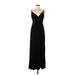 Gap Casual Dress - Formal Plunge Sleeveless: Black Print Dresses - Women's Size Medium Petite