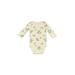 Just One You Made by Carter's Long Sleeve Onesie: Ivory Floral Motif Bottoms - Size 3 Month
