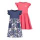 Jerseykleid BLUE SEVEN Gr. 110, N-Gr, pink (pink, jeansblau) Mädchen Kleider Jerseykleider