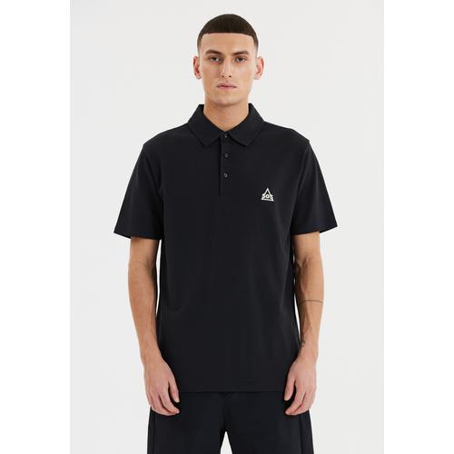 Langarm-Poloshirt SOS ""Monviso"" Gr. XL, schwarz Herren Shirts in unwiderstehlich weicher Qualität