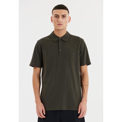 Langarm-Poloshirt SOS ""Monviso"" Gr. XL, grün (olivgrün) Herren Shirts in unwiderstehlich weicher Qualität