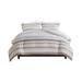 Gracie Mills Ismael Clipped Jacquard Stripe 3-Piece Duvet Cover Set