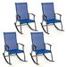Costway 2/4 PCS Outdoor Rocking Chairs with Breathable Backrest Smooth