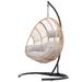 High Quality Outdoor Indoor PE Wicker Swing Egg Chair with Metal Base