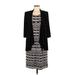 R&M Richards Casual Dress: Black Chevron/Herringbone Dresses - Women's Size 6