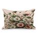 Ambesonne Floral Eucalyptus Quilted Pillowcase Blushing Blooms, Blush Forest Green Pink Polyester in White | 20 H x 36 W x 1 D in | Wayfair