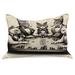 Ambesonne Cat Quilt Pillow Cover Gentleman Kitties Playing Poker Ivory Dark Taupe Polyester in Black/White | 1 H x 30 W x 20 D in | Wayfair