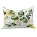 Ambesonne Eucalyptus Leaves Quilt Pillow Cover Boho Leaf Design Fern Green Yellow & Polyester in White | 20 H x 36 W x 1 D in | Wayfair