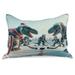 Ambesonne Dinosaur Quilt Pillow Cover T-Rex Playing Ice Hockey Petrol Blue Pale Ruby Polyester in White | 20 H x 36 W x 1 D in | Wayfair