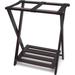 Co-t Wood Folding Luggage Rack w/ Storage Wood in Brown | 27.63 H x 22.88 W x 13.75 D in | Wayfair UFOB010TRA63E