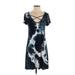 Rolla Coster Casual Dress - Shift: Blue Tie-dye Dresses - Women's Size Small