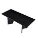 Hokku Designs Horwich 78.74" Dining Table Wood in Black/Brown | 29.52 H x 78.74 W x 35.43 D in | Wayfair FB99B0EE2D784D38814D1DB7A8D5B7DE