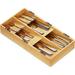 Latitude Run® Annie 2" H x 21.2" W x 16.9" D Flatware & Kitchen Utensil Drawer Organizer Bamboo in Brown | 2 H x 21.2 W x 16.9 D in | Wayfair