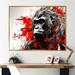 Bungalow Rose Red Gorilla Graffiti I On Canvas Print Metal in Gray/Red | 30 H x 40 W x 1.5 D in | Wayfair DAA3A398253E40A28DC337F0527A3F13