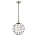 17 Stories Ballston Lake Placid 1 Light 16" Stem Hung Pendant in Gray/Black | 14.25" H x 12" W x 12" D | Wayfair 322ED8A99551429CBADF353CFB80AC96