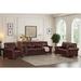 Alcott Hill® Chifor 3 - Piece Living Room Set Faux Leather in Brown | 34.5 H x 82.68 W x 31.89 D in | Wayfair Living Room Sets