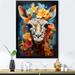 Bungalow Rose Cute Floral Giraffe Happiness I - Print Canvas, Cotton in Blue/Green/Orange | 20 H x 12 W x 1 D in | Wayfair