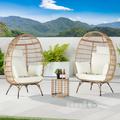 Dakota Fields Round 2 - Person 15.8" L Outdoor Restaurant Bistro Set w/ Cushions Wicker/Rattan in Brown | 15.8 W x 15.8 D in | Wayfair