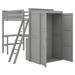 Jannifer Loft Bed w/ Bookcase by Harriet Bee Metal in Gray | 67 H x 40 W x 98.4 D in | Wayfair 2E27B00EC0E247179B3737AA522FCAAA