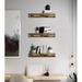 Rayne Mirrors Oak Solid Wood Floating Shelf Wood in Black/Brown | 3 H x 18 W x 7 D in | Wayfair FS-18/7/3-Eby.RdOk.Mt.3