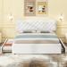 Red Barrel Studio® Keisha Platform Storage Bed w/ Drawers & Trundle Upholstered/Linen in White | 44.1 H x 62.2 W x 83.9 D in | Wayfair