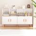 George Oliver Kise Bookcase Wood in White | 28.3 H x 46.6 W x 11.2 D in | Wayfair D97335B70D6B496F852BF0910C1A7F0A