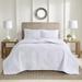 Charlton Home® Oakley 3 Piece Reversible Bedspread Set Polyester/Polyfill/Microfiber in White | Full/Queen Bedspread + 2 Standard Shams | Wayfair