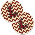 Frifoho Letter Y Chevron Maroon & Gold Set Of 2 Cup Holder Car Coasters, Large, Multicolor Ceramic in Yellow | Wayfair YZF1047FVHFRGK1X