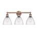 Longshore Tides Amane Glass 3 Light 25.5 Inch Bath Vanity Light Glass in Gray/Brown | Wayfair 101EC49EE64A463680ABF2D8F0C376F7